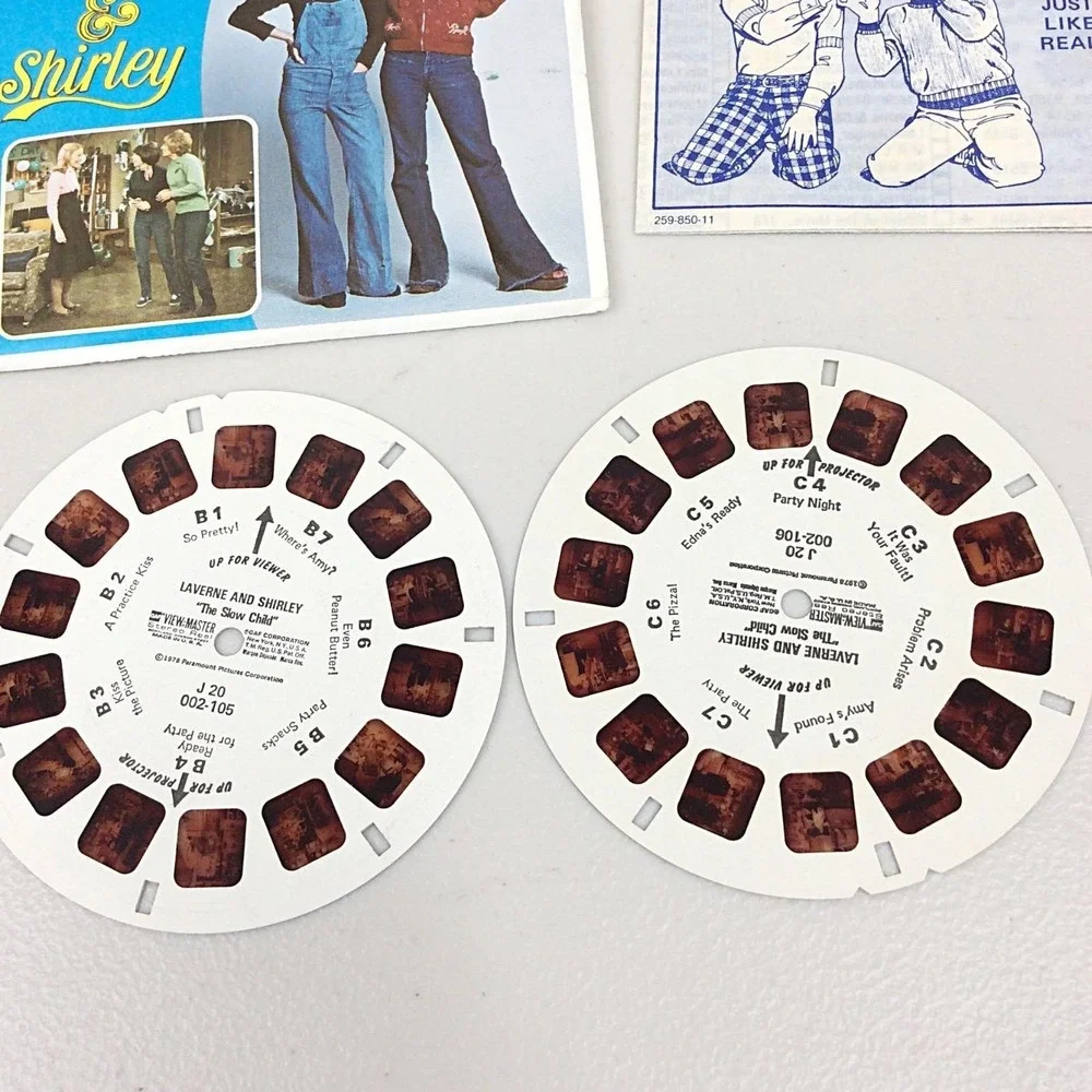 VTG 1978 GAF View Master Laverne & Shirley J20 Showtime 3‎ Reel Set